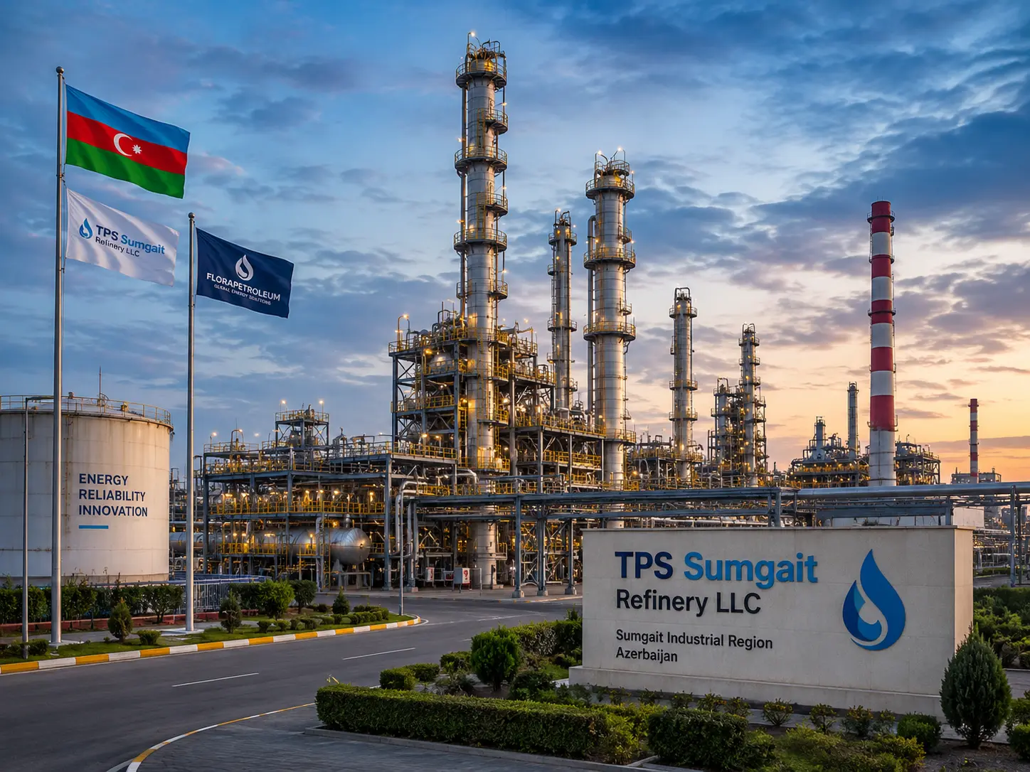 TPS Sumgait petroleum refinery facility in Azerbaijan