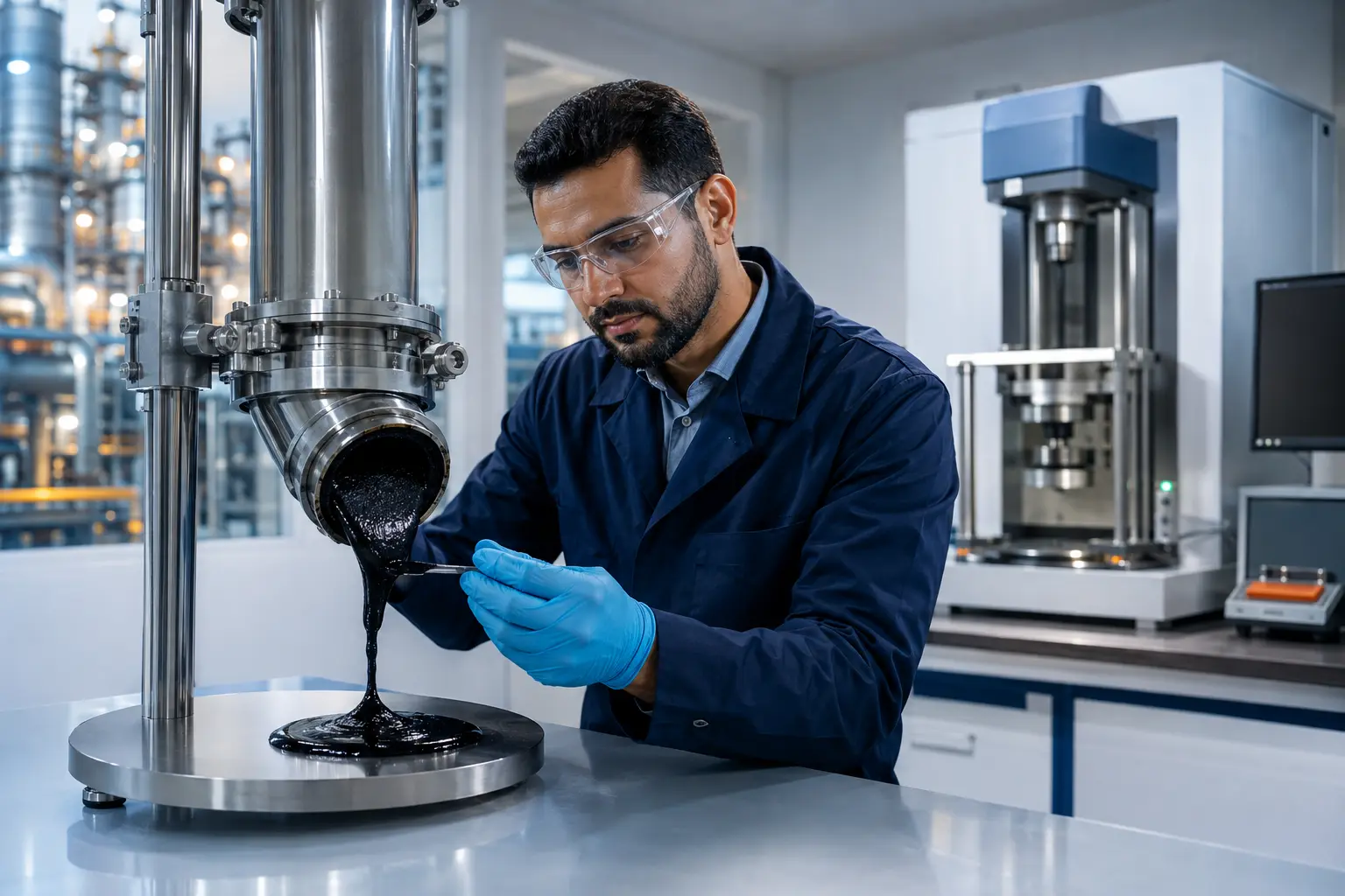 Polymer modified bitumen laboratory production and quality control