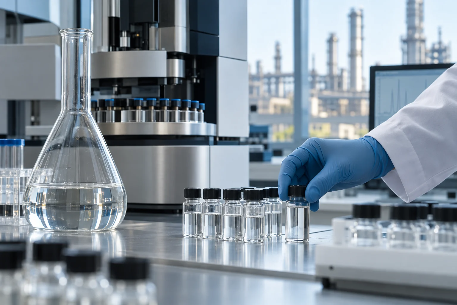 Metanol Metanol sifat tekshiruvini aks ettiruvchi laboratoriya namunalari