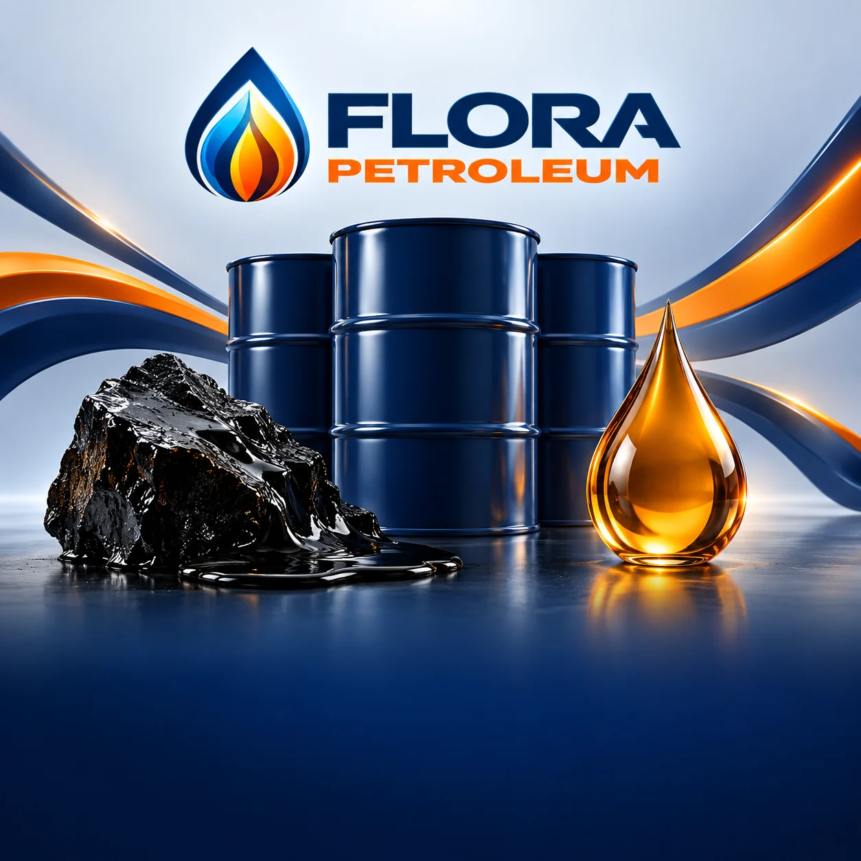 FloraPetroleum bitumen and petroleum products — conceptual brand illustration